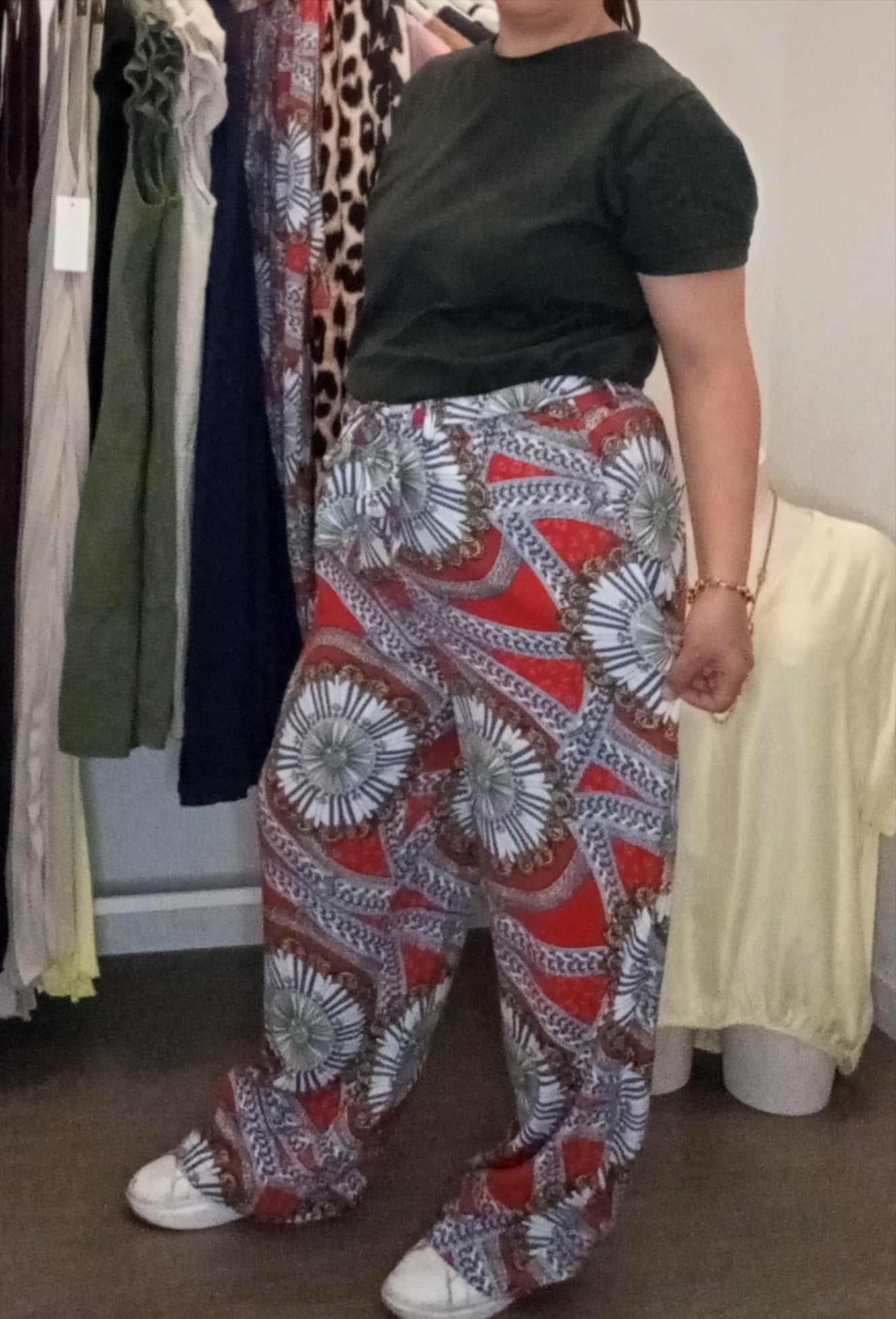 Pantalon fluide floral