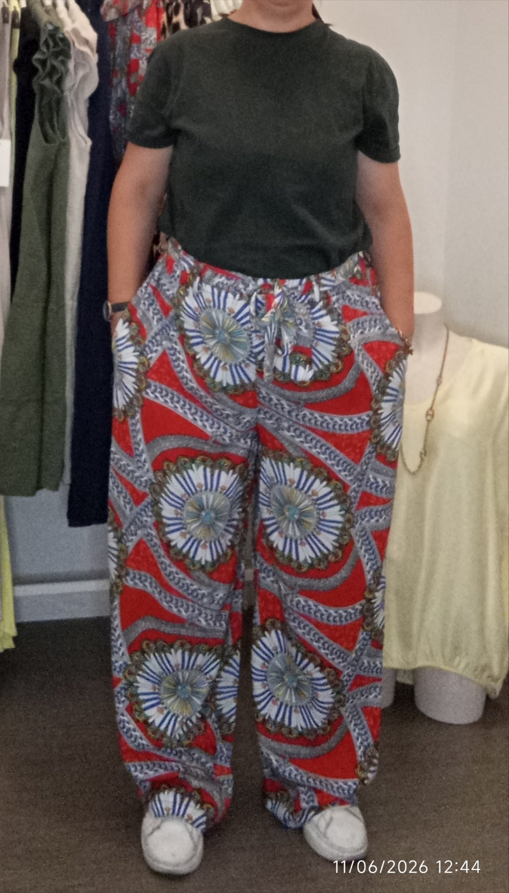 Pantalon fluide floral