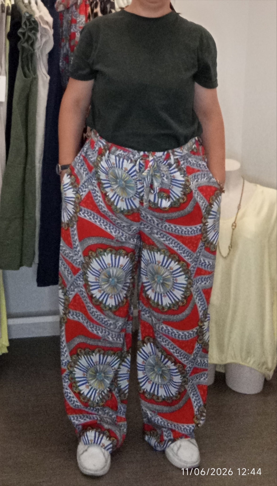 Pantalon fluide floral