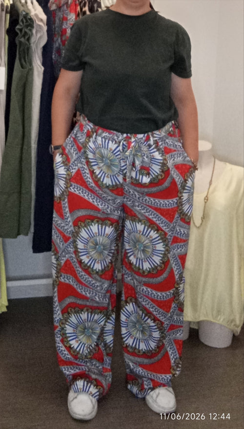Pantalon fluide floral